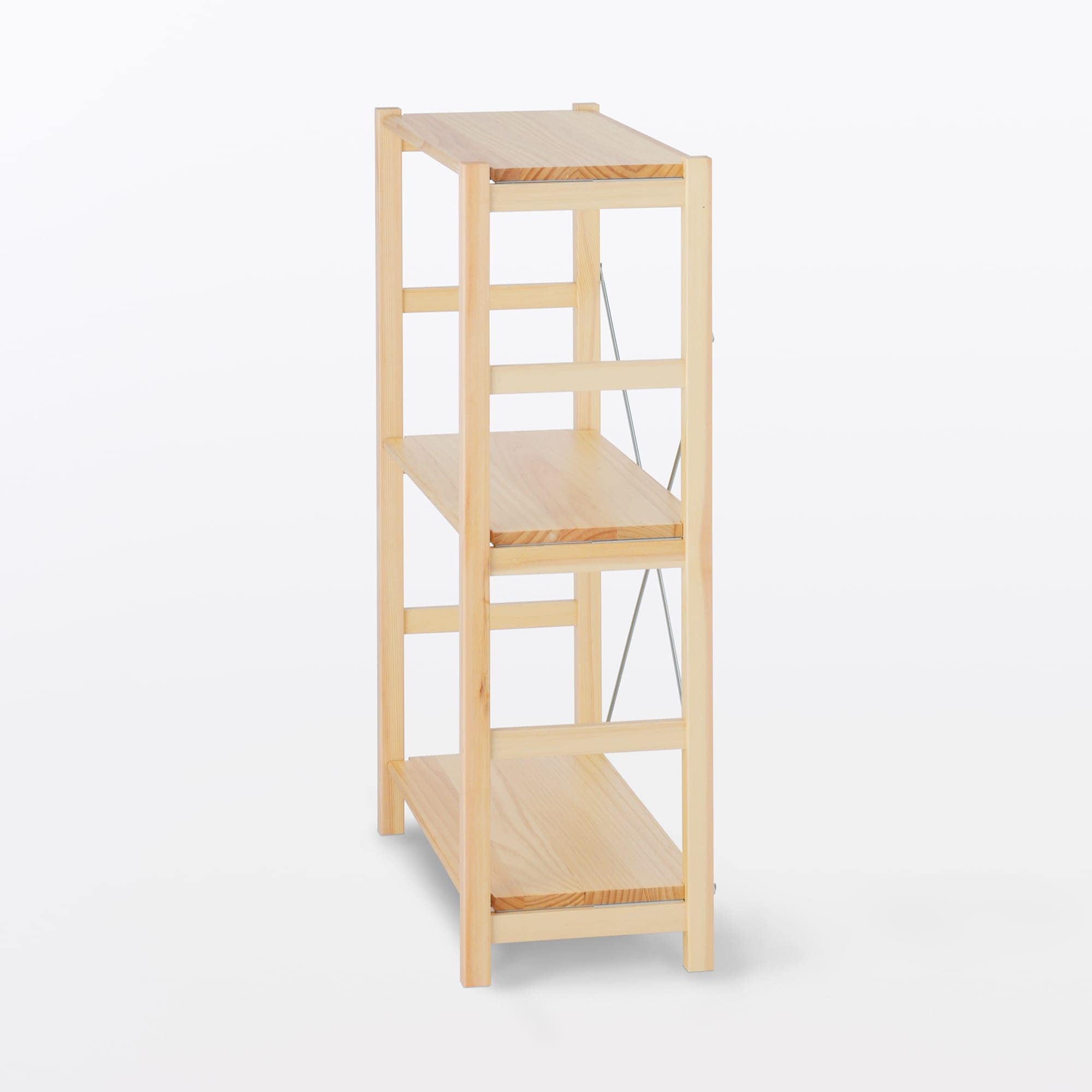 【新古品】パイン材ユニットシェルフ奥行２５ｃｍタイプ・５８ｃｍ幅・小