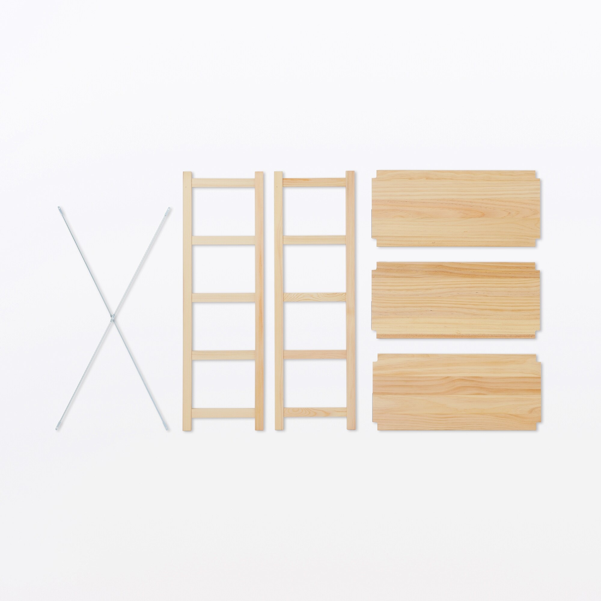 【新古品】パイン材ユニットシェルフ奥行２５ｃｍタイプ・５８ｃｍ幅・小