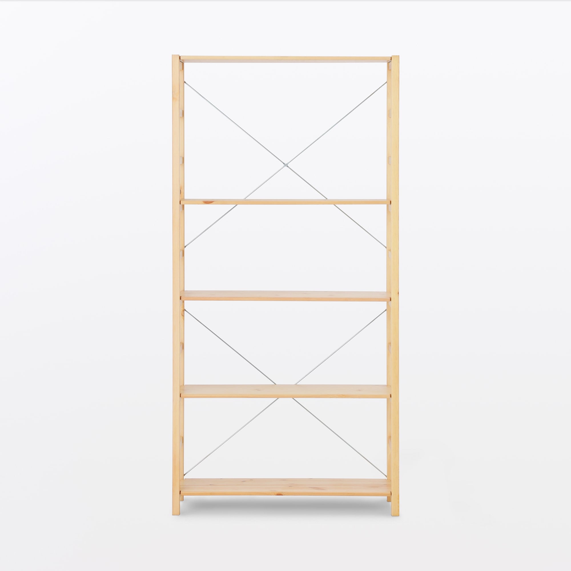 新古品】パイン材ユニットシェルフ奥行25cmタイプ・86cm幅・大