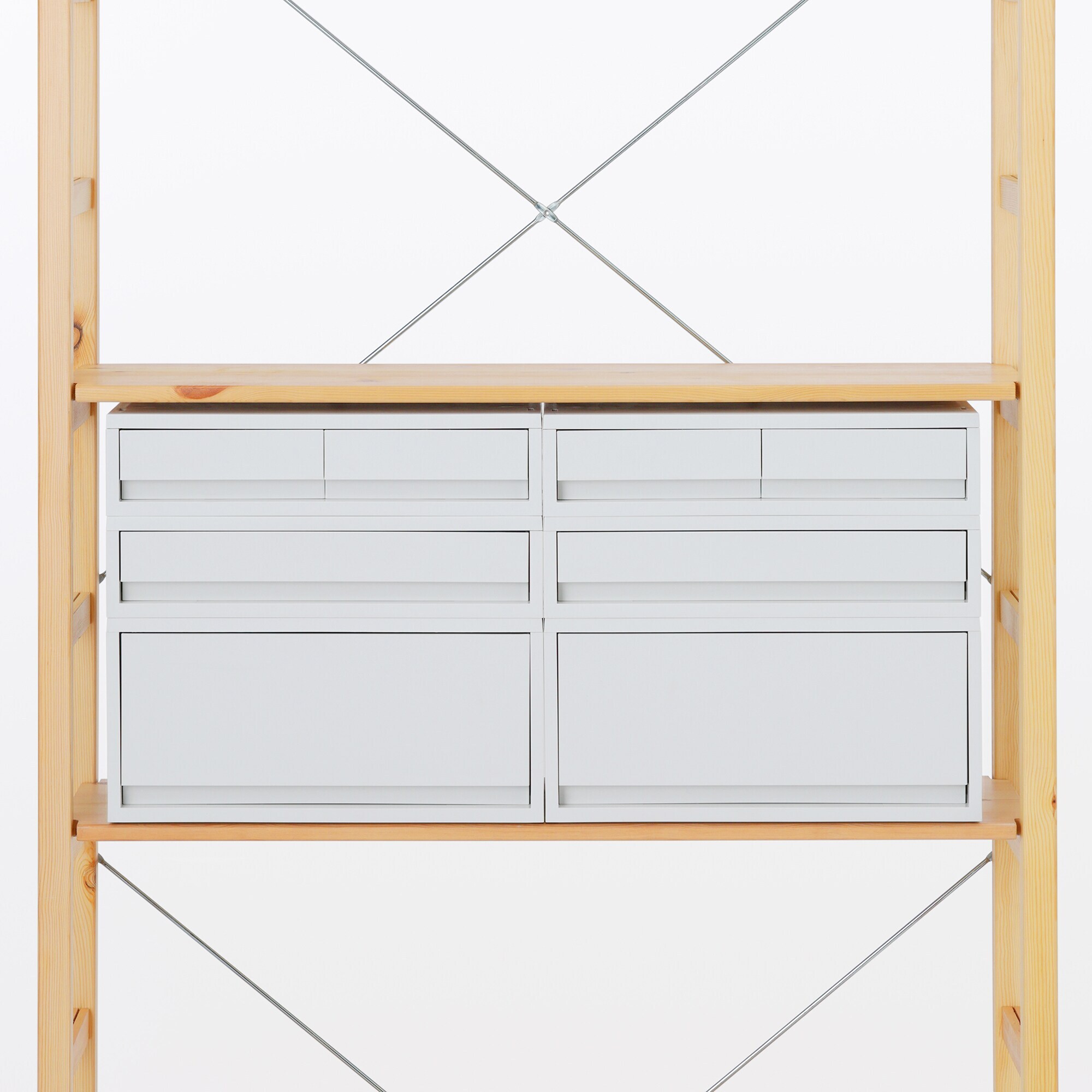 【新古品】パイン材ユニットシェルフ奥行２５ｃｍタイプ・８６ｃｍ幅・大