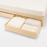 【新古品】木製ベッド用下収納ボックス仕切り付き