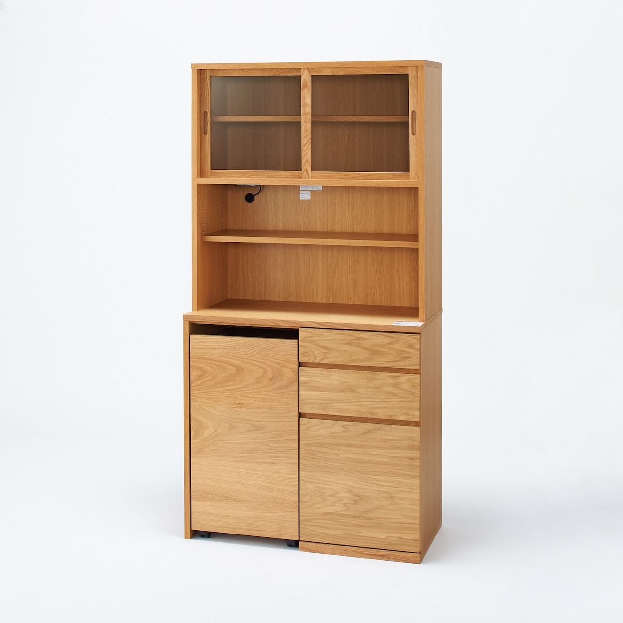 【新古品】木製カップボード・オーク材
