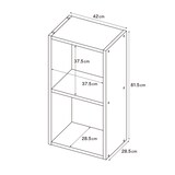 【新古品】スタッキングシェルフ・２段・オーク材