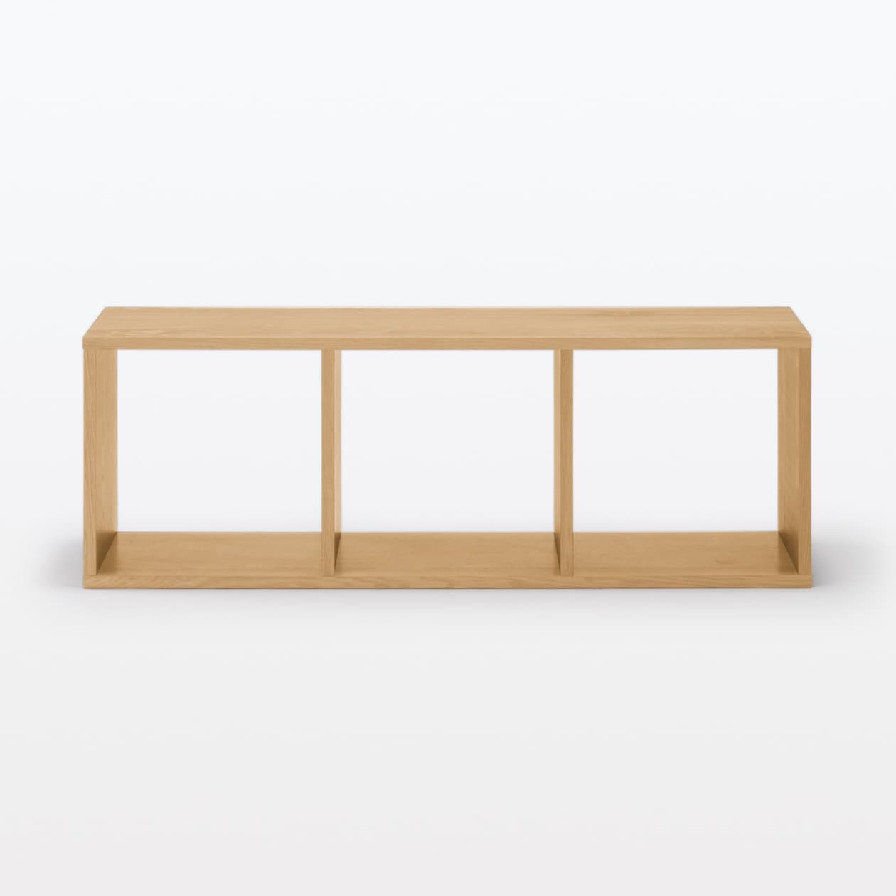 【新古品】スタッキングシェルフ・３段・オーク材