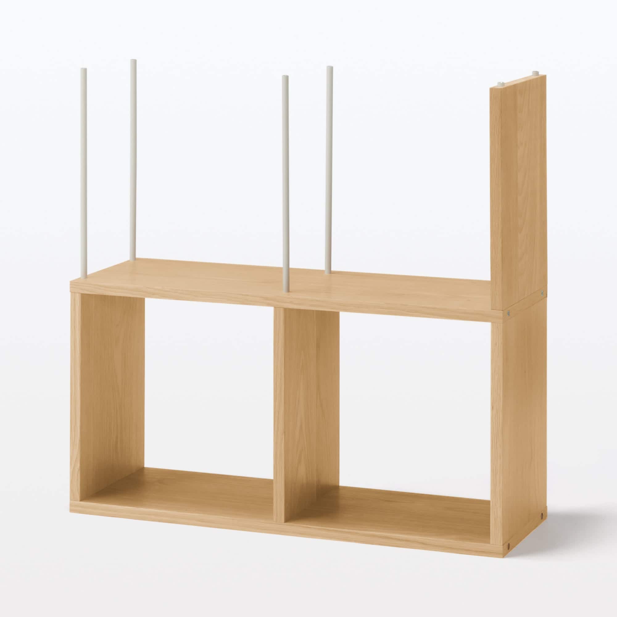 【新古品】スタッキングシェルフ・追加２段・オーク材