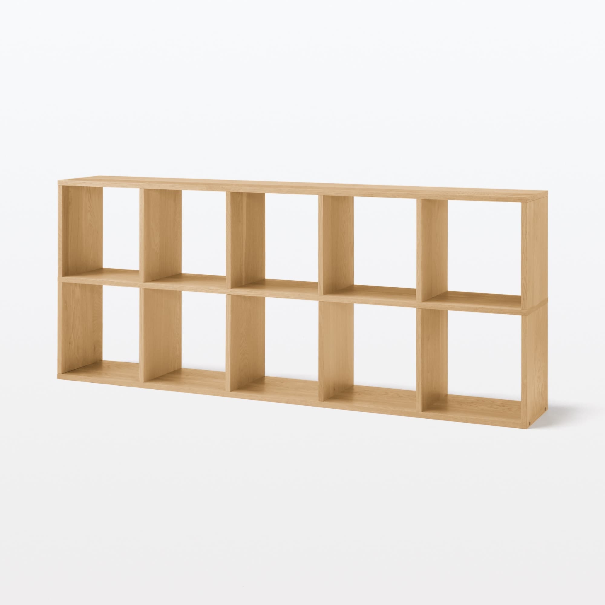 MUJI スタッキングシェルフ スタッキングシェルフセット・5段×2列・ウォールナット材