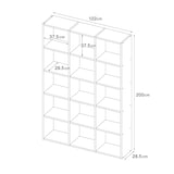 【新古品】スタッキングシェルフセット・５段×３列・オーク材