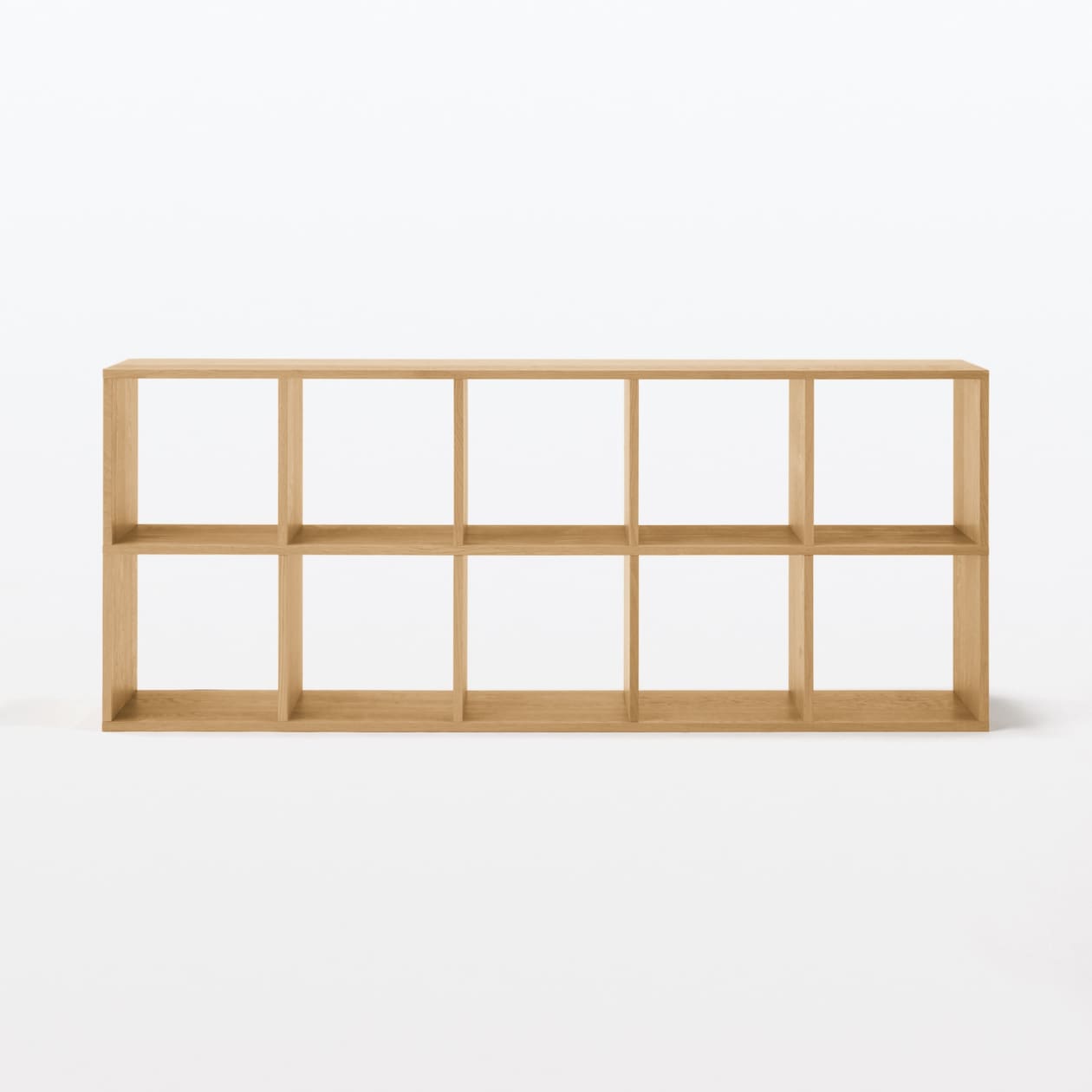 【新古品】スタッキングシェルフセット・５段×２列・オーク材