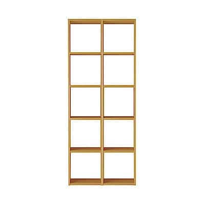 【新古品】スタッキングシェルフセット・５段×２列・オーク材