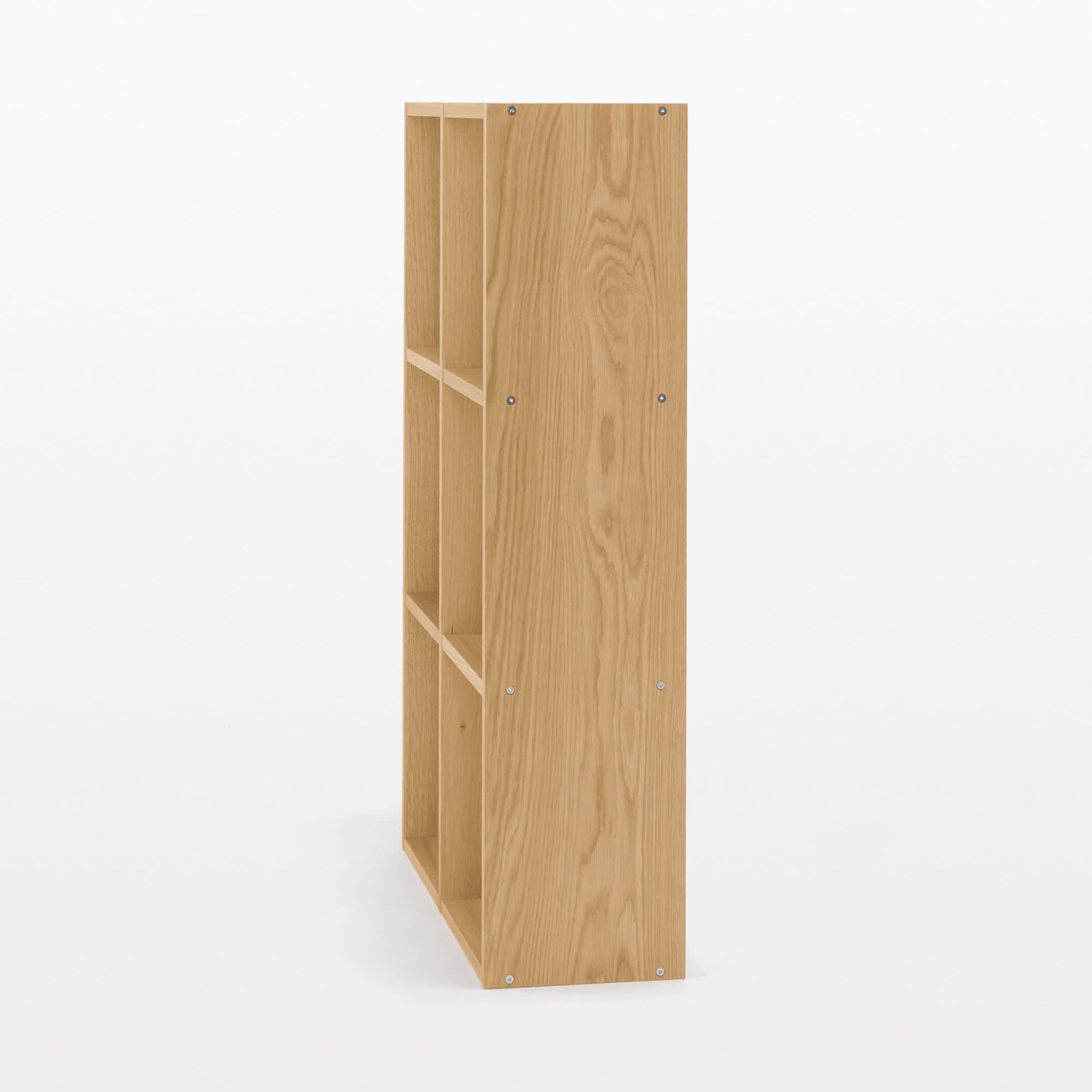 【新古品】スタッキングシェルフセット・３段×２列・オーク材