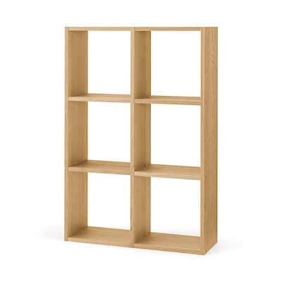 【新古品】スタッキングシェルフセット・３段×２列・オーク材