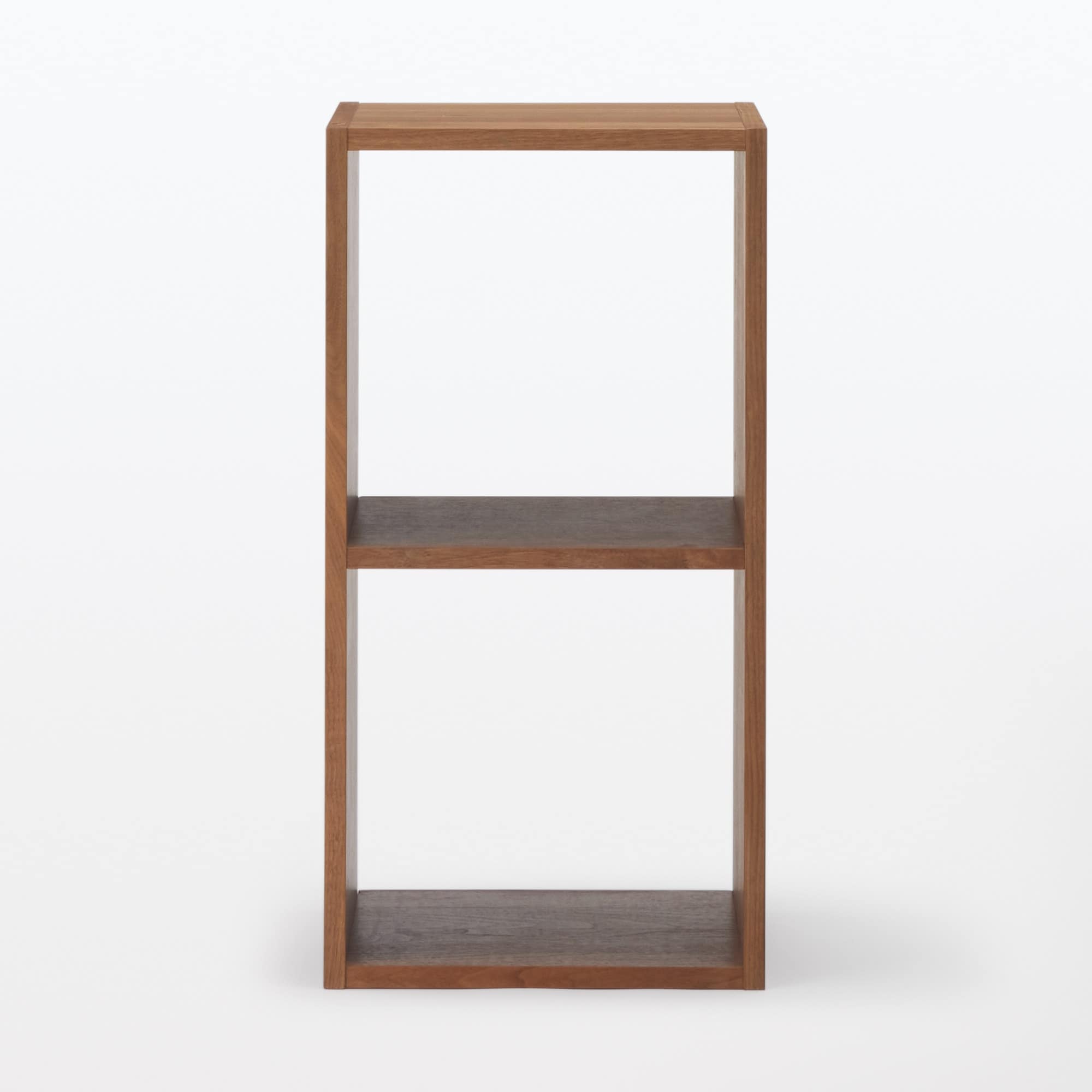 【新古品】スタッキングシェルフ・２段・ウォールナット材