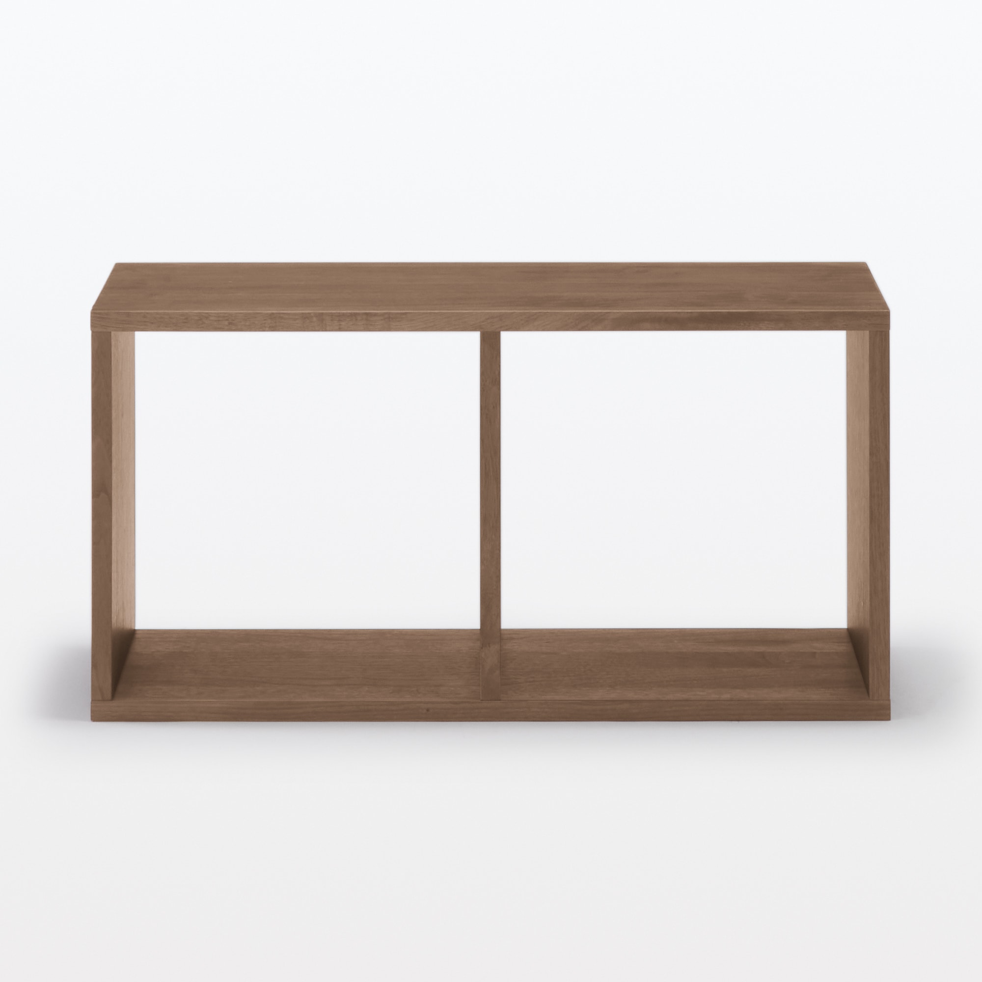 無印良品 MUJI スタッキングシェルフ　ウォールナット 人気の無印良品(MUJI)のウォールナット材 スタッキングシェルフ