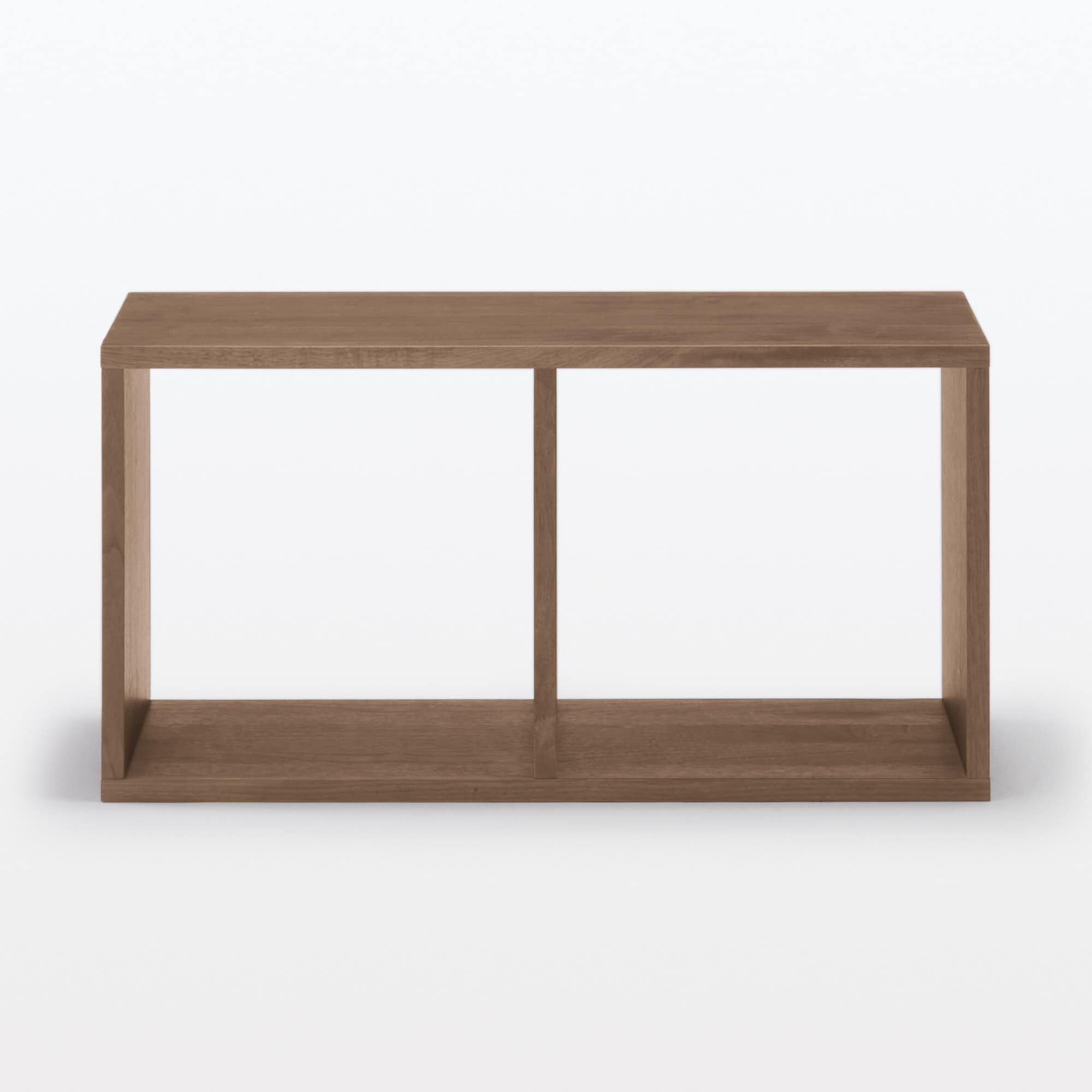 【新古品】スタッキングシェルフ・２段・ウォールナット材