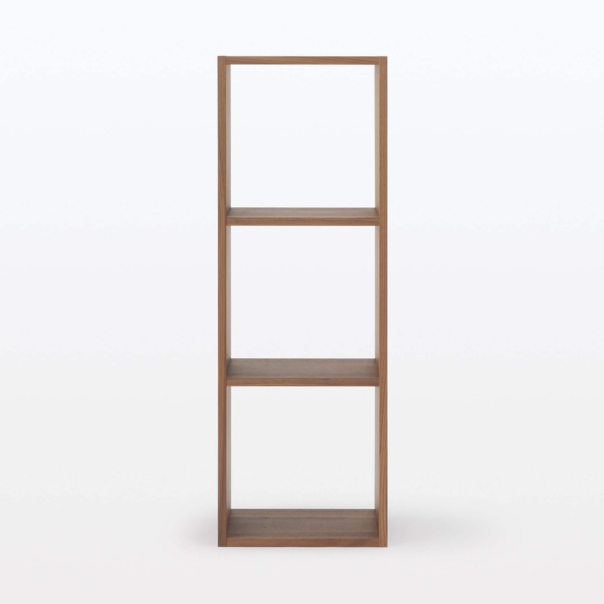 【新古品】スタッキングシェルフ・３段・ウォールナット材