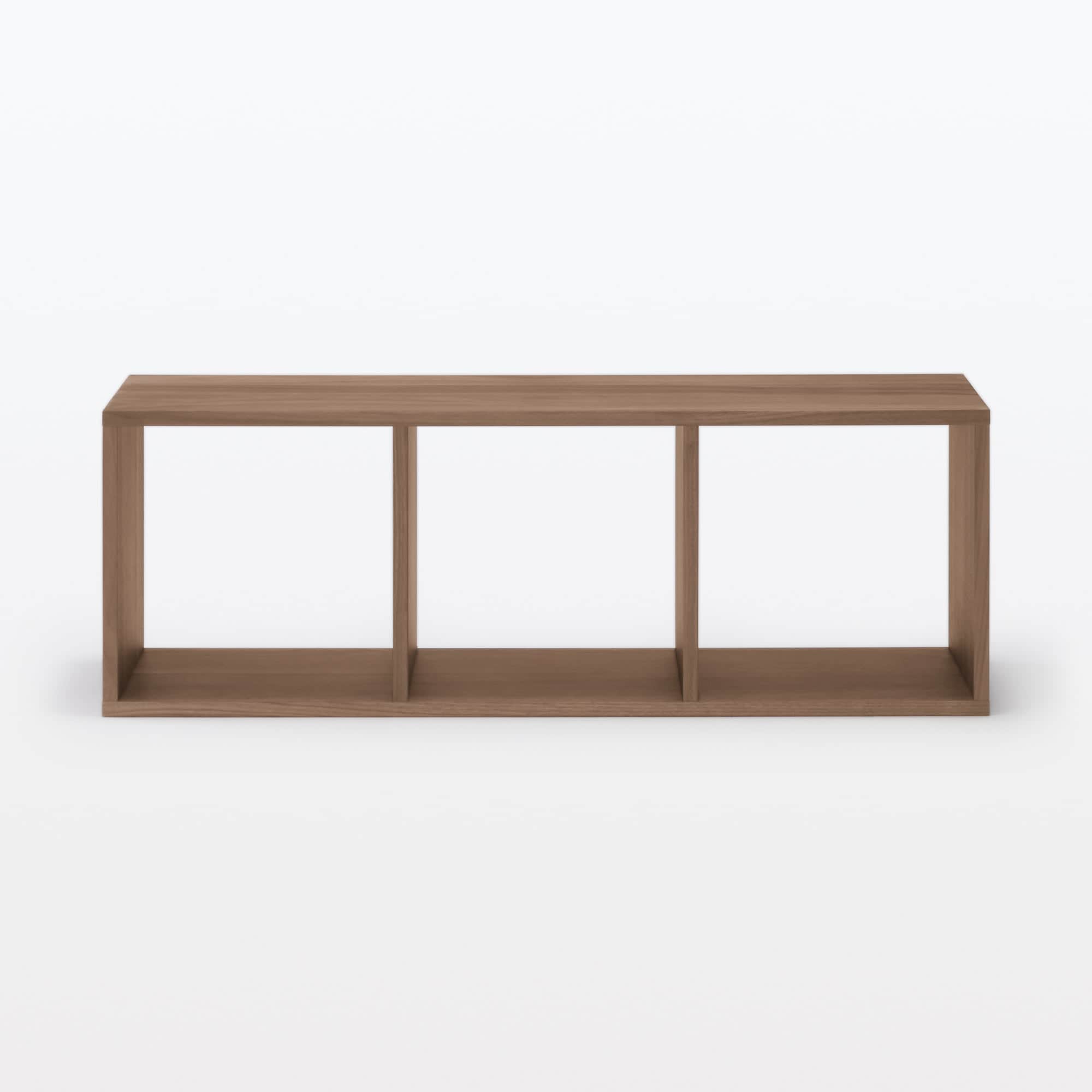 【新古品】スタッキングシェルフ・３段・ウォールナット材