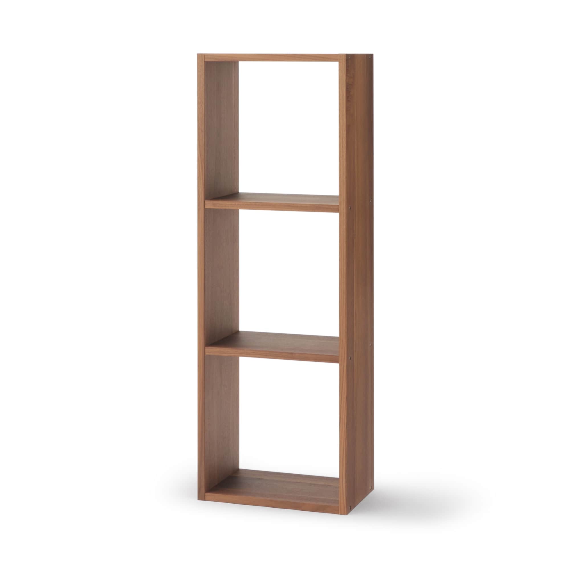 【新古品】スタッキングシェルフ・３段・ウォールナット材