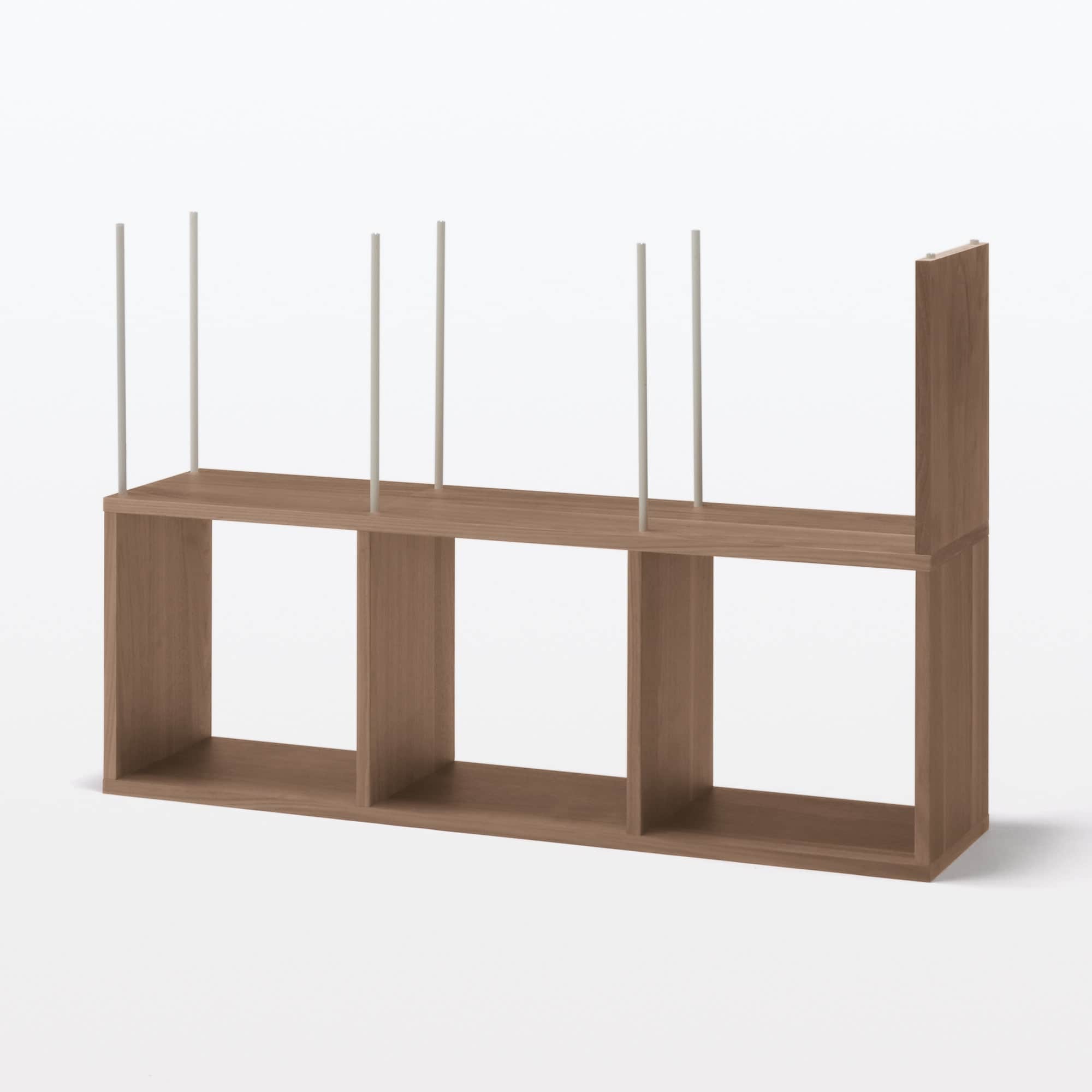 【新古品】スタッキングシェルフ・追加３段・ウォールナット材