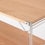 【新古品】ステンレスユニットシェルフ　オーク材棚セット　ワイド　大