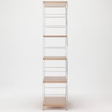 【新古品】ステンレスユニットシェルフ　オーク材棚セット　ワイド　大