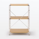 【新古品】ステンレスユニットシェルフ　オーク材棚セット　小