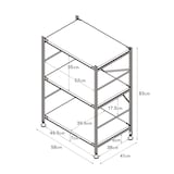 【新古品】ステンレスユニットシェルフ　オーク材棚セット　小