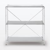 【新古品】ステンレスユニットシェルフ　ステンレス棚セット　ワイド　小