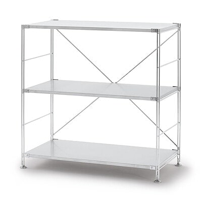 【新古品】ステンレスユニットシェルフ　ステンレス棚セット　ワイド　小