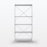 【新古品】ステンレスユニットシェルフ　ステンレス棚セット　ワイド　大