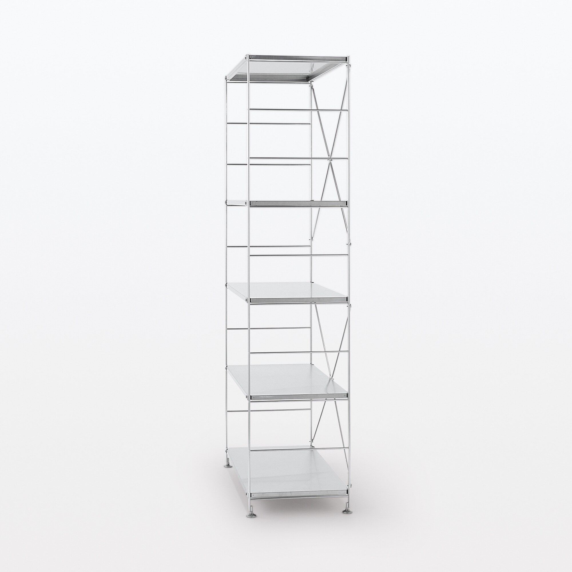 【新古品】ステンレスユニットシェルフ　ステンレス棚セット　ワイド　大