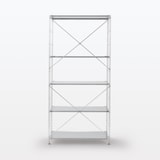 【新古品】ステンレスユニットシェルフ　ステンレス棚セット　ワイド　大