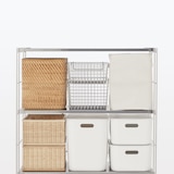 【新古品】ステンレスユニットシェルフ　ステンレス棚セット　ワイド　大