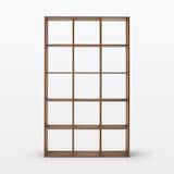 【新古品】スタッキングシェルフセット・５段×３列・ウォールナット材