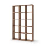 【新古品】スタッキングシェルフセット・５段×３列・ウォールナット材