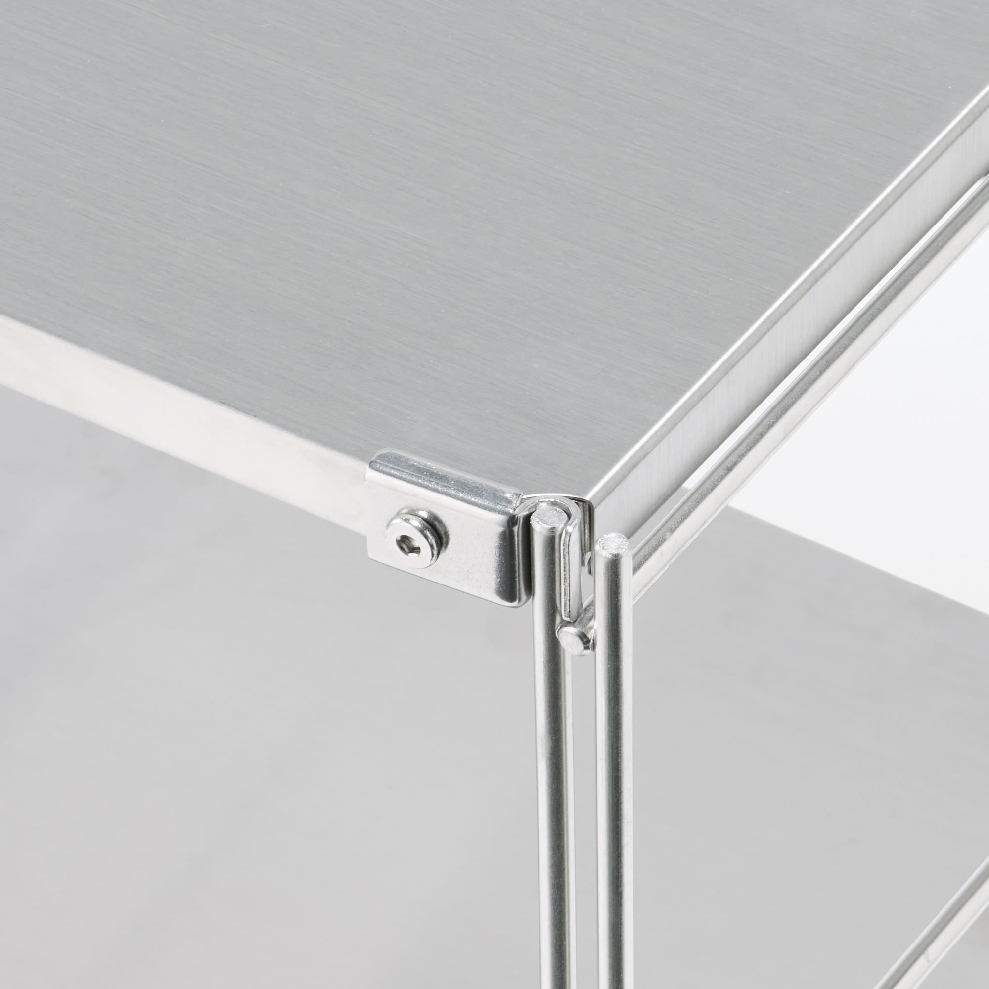 【新古品】ステンレスユニットシェルフ　ステンレス棚セット　ワイド　中