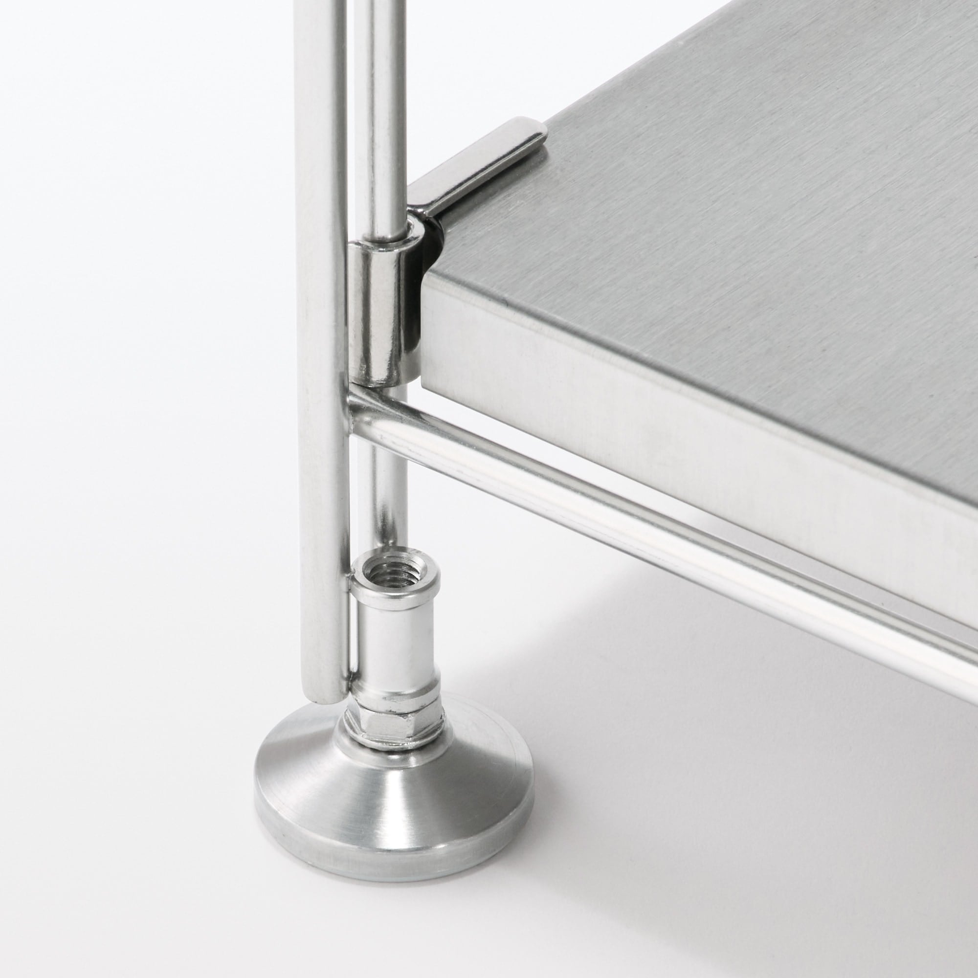 【新古品】ステンレスユニットシェルフ　ステンレス棚セット　ワイド　中