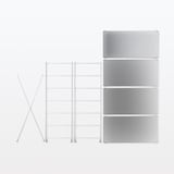 【新古品】ステンレスユニットシェルフ　ステンレス棚セット　ワイド　中