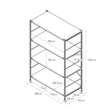 【新古品】ステンレスユニットシェルフ　ステンレス棚セット　ワイド　中