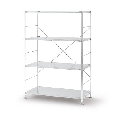 【新古品】ステンレスユニットシェルフ　ステンレス棚セット　ワイド　中