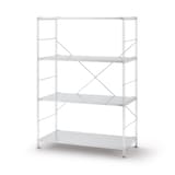 【新古品】ステンレスユニットシェルフ　ステンレス棚セット　ワイド　中