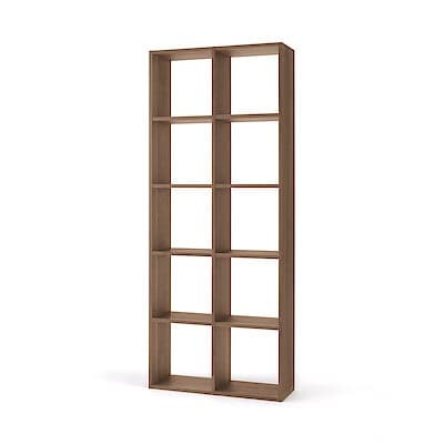 【新古品】スタッキングシェルフセット・５段×２列・ウォールナット材