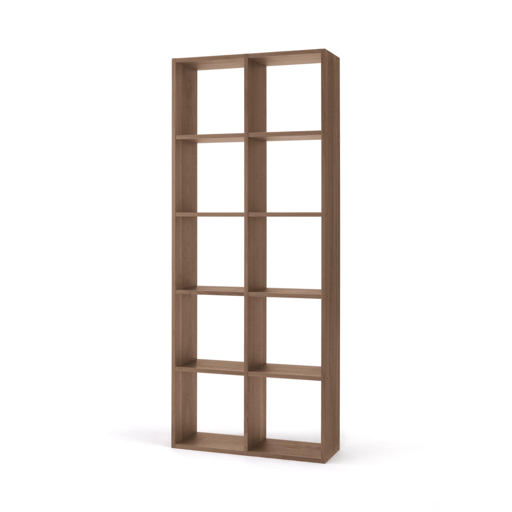 【新古品】スタッキングシェルフセット・５段×２列・ウォールナット材