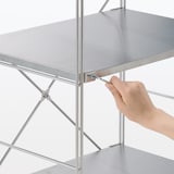 【新古品】ステンレスユニットシェルフ　ステンレス棚セット　小