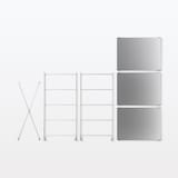 【新古品】ステンレスユニットシェルフ　ステンレス棚セット　小