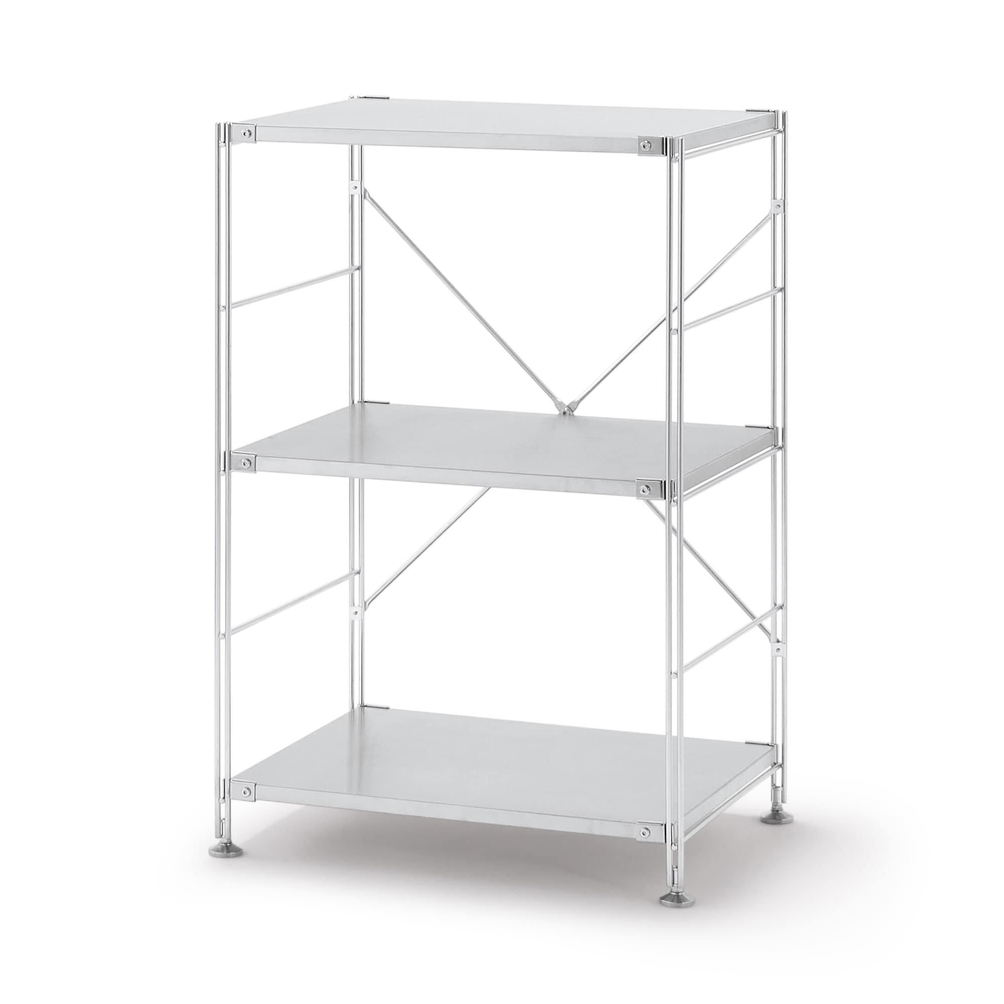 【新古品】ステンレスユニットシェルフ　ステンレス棚セット　小