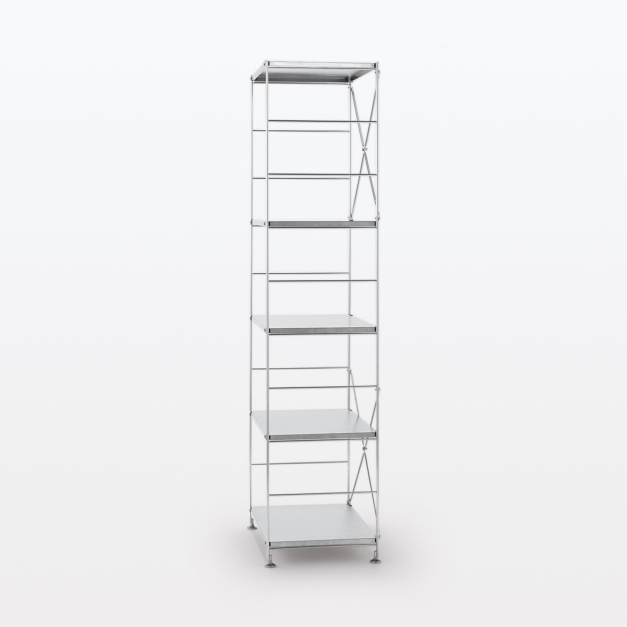 名古屋市内 近郊送料無料 無印良品 MUJI スチールユニットシェルフ 新古品】ステンレスユニットシェルフ ステンレス棚セット 大 | 無印良品