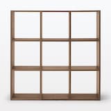 【新古品】スタッキングシェルフセット・３段×３列・ウォールナット材