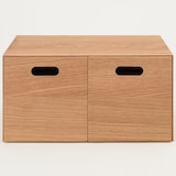 【新古品】スタッキングチェスト・ハーフ・引出し・２個／オーク材突板