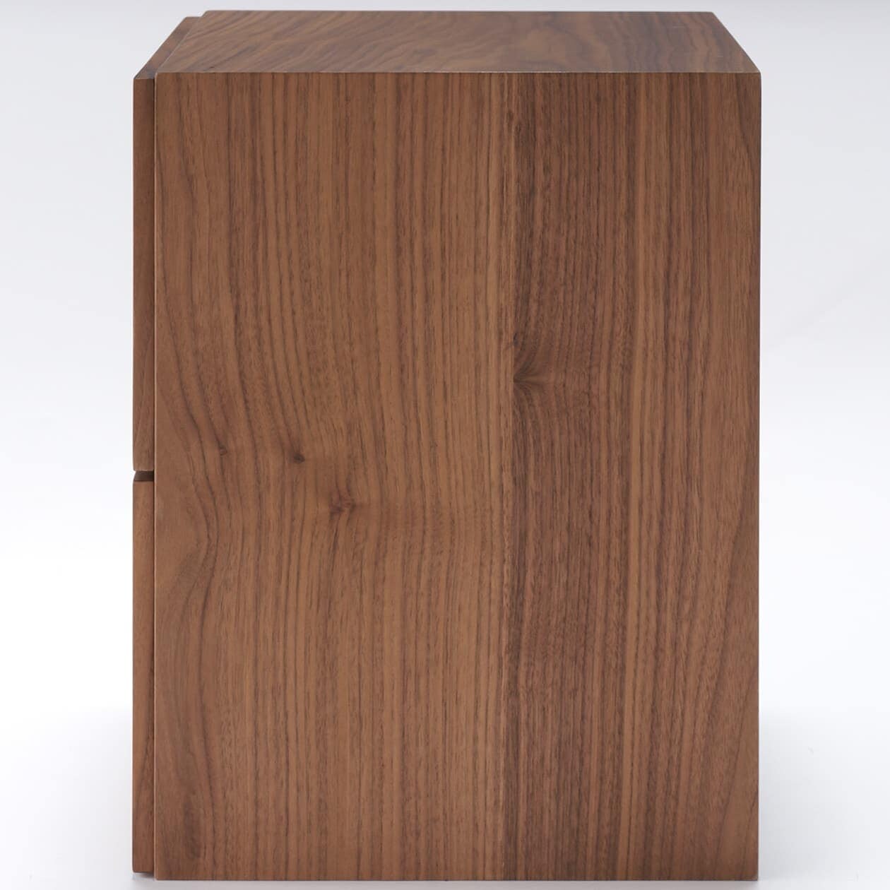 【新古品】スタッキングチェスト・引出し・２段／ウォールナット材突板