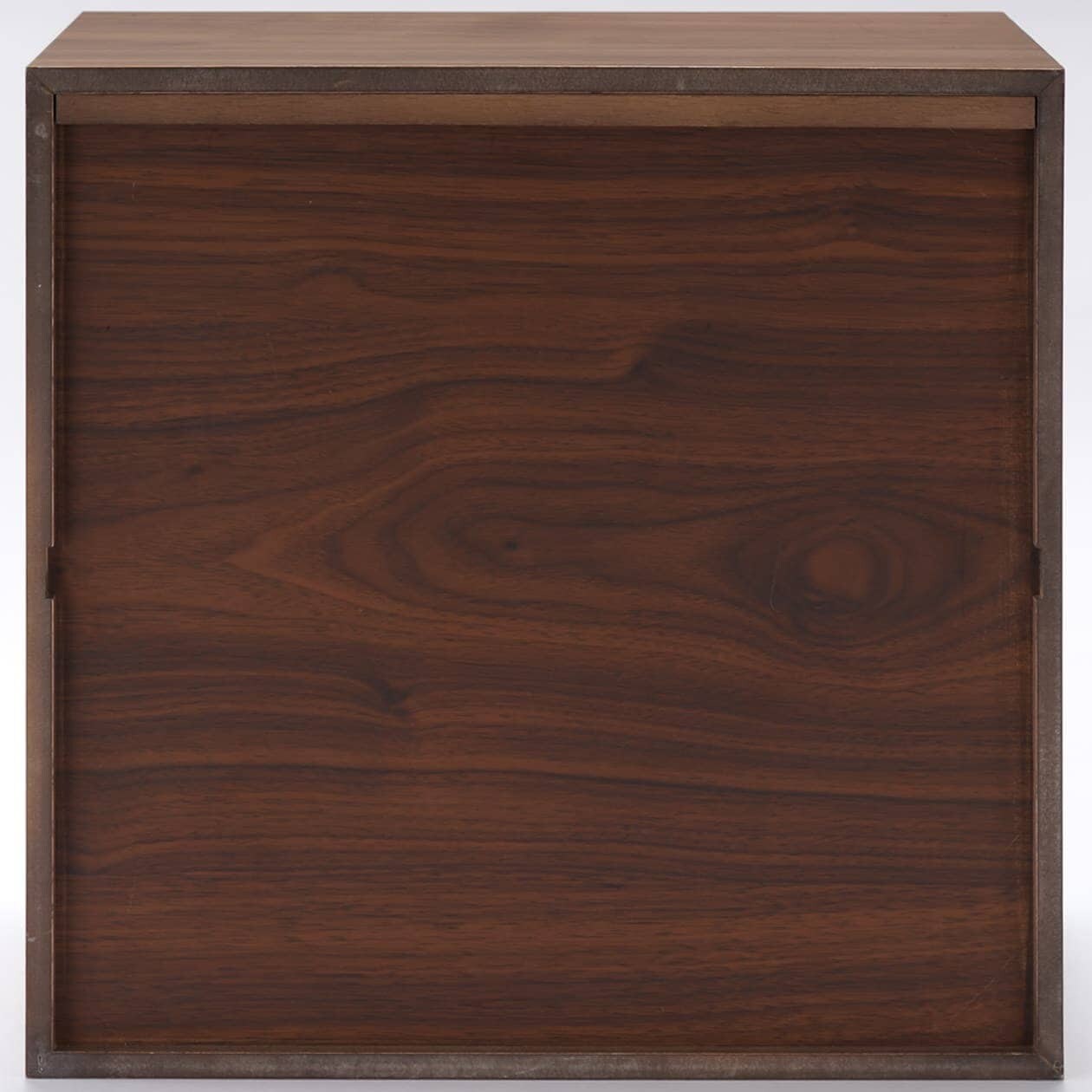 【新古品】スタッキングチェスト・引出し・２段／ウォールナット材突板